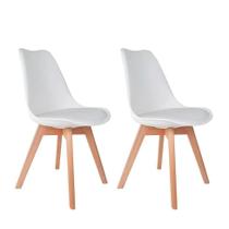 Conjunto 2 Cadeiras Saarinen Branca Wood