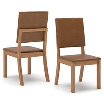 Conjunto 2 Cadeiras Sala Jantar Milla Nature/Corano Caramelo