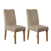 Conjunto 2 Cadeiras Sara Carvalho Europeu/Linho Árido - PR Móveis
