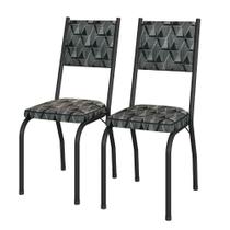 Conjunto 2 Cadeiras Tubular Diana Preto Fosco Conjunto 2 Cadeiras Tubular Diana Preto Fosco
