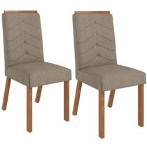 Conjunto 2 Cadeiras Zamarchi 27 Estofadas Tecido Bouclé