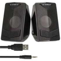 Conjunto 2 Caixas De Som Pc Usb P2 Preto X-Cell - Xc-Cm-08