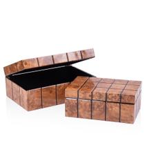 Conjunto 2 Caixas em Madeira Cor Natural