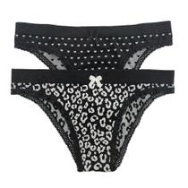 Conjunto 2 calcinhas sem costura onça/coração G basic + Conjunto 2 calcinhas sem costura onça/coração G basic +