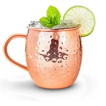 Conjunto 2 Canecas Caneca Moscow Mule Cor Rose Martelada