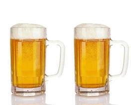 Conjunto 2 Canecas De Chopp Cerveja De Vidro 400Ml