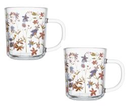 Conjunto 2 Canecas Florescer 220ml Vidro - Lyor