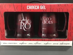 Conjunto 2 canecas gel 300ml Brasfoot - ADORO NÓS DOIS Conjunto 2 canecas gel 300ml Brasfoot - ADORO NÓS DOIS