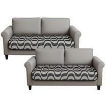 Conjunto 2 Capa Protetora Impermeável para Assento Sofás de 2 e 3 Lugares