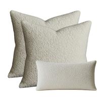 Conjunto 2 Capas de Almofada 50x50 + 1 Capa 30x50cm Suede Luxo Capri Areia Conjunto 2 Capas de Almofada 50x50 + 1 Capa 30x50cm Suede Luxo Capri Areia