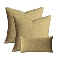 Conjunto 2 Capas de Almofada 50x50 + 1 Capa 30x50cm Suede Luxo Capri Caqui