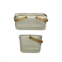 Conjunto 2 Cestos Organizadores Caixa Decorativa Multiuso Conjunto 2 Cestos Organizadores Caixa Decorativa Multiuso