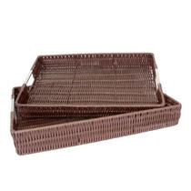 Conjunto 2 Cestos Retangular Baixo Africa Grande - Mimo