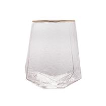 Conjunto 2 Copos Baixos Com Borda Fio De Ouro 550ML