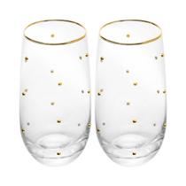 Conjunto 2 Copos Balls Fio De Ouro 300ml - Wolff