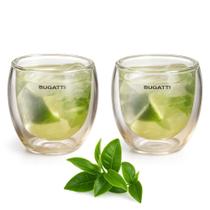 Conjunto 2 Copos de Café Chá de Parede Dupla 250ml Bugatti