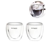 Conjunto 2 Copos de Café Chá Licor Parede Dupla 80ml Bugatti Conjunto 2 Copos de Café Chá Licor Parede Dupla 80ml Bugatti