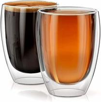 Conjunto 2 Copos Duplo de Vidro Copo Parede Dupla 350 ml Café Expresso Cerveja Chopp Chá Conjunto 2 Copos Duplo de Vidro Copo Parede Dupla 350 ml Café Expresso Cerveja Chopp Chá