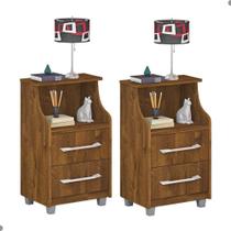 Conjunto 2 Criados Topázio Malbec com 2 Gavetas Conjunto 2 Criados Topázio Malbec com 2 Gavetas