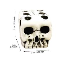 Conjunto 2 Dados Rpg D&D Resina Crânio Esqueleto 6 Lados - Mega Block Toys