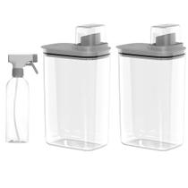 Conjunto 2 Dispenser 2,3l+ Borrifador Multiuso Organizador Lavanderia