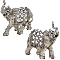 Conjunto 2 Elefantes Indianos Decorativos Grande Decoração - Espressione