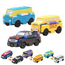 Conjunto 2 em 1 de 3/9 de carros transformáveis Toy Flip Racers HEAKADE