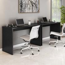 Conjunto 2 Escrivaninhas Gávea Office 127cm Preto