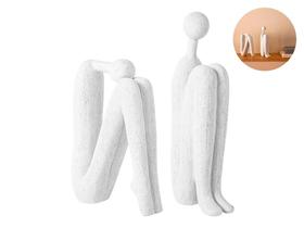 Conjunto 2 Esculturas Arte Decorativa Enfeite Contemporânea Grande