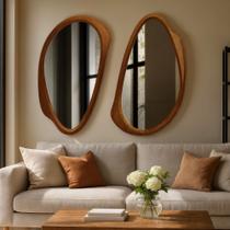 Conjunto 2 Espelhos Orgânicos Moldura MDF Specchio Conjunto 2 Espelhos Orgânicos Moldura MDF Specchio