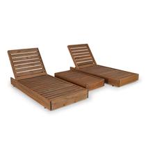 Conjunto 2 Espreguiçadeiras com 1 Mesa Lateral Versatti Rustic Yescasa