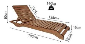 Conjunto 2 Espreguiçadeiras Madeira C/colchonete e Mesa De Apoio Conjunto 2 Espreguiçadeiras Madeira C/colchonete e Mesa De Apoio