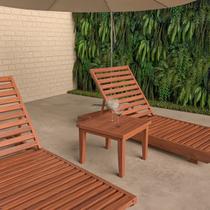 Conjunto 2 Espreguiçadeiras Madeira Maciça Roma