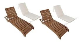 Conjunto 2 Espreguiçadeiras Madeira Verona C/colchonete Conjunto 2 Espreguiçadeiras Madeira Verona C/colchonete