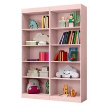 Conjunto 2 Estante Livreiro Multiuso Larissa Rosa/Rose