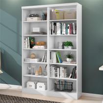 Conjunto 2 Estantes Livreiro Birmingham Branco Conjunto 2 Estantes Livreiro Birmingham Branco