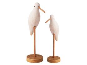 Conjunto 2 Estátuas Decorativas Pássaros Enfeite Para Sala Mesa Escritório