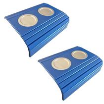 Conjunto 2 Esteiras de Braço para Sofá Flexível Porta Copo Alumínio Azul Royal Sete Estrela