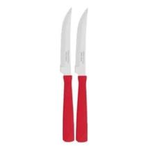 Conjunto 2 Facas Serra Churrasco Inox New Kolor Tramontina