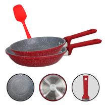 Conjunto 2 Frigideiras Volcano Vermelhas Indução Não Gruda + Espátula Vermelha Conjunto 2 Frigideiras Volcano Vermelhas Indução Não Gruda + Espátula Vermelha