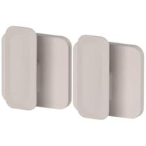 Conjunto 2 Ganchos de Parede Cabideiro 8,5cm Bege Eleve Ou Suporte Multiuso