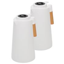 Conjunto 2 Garrafa Térmica Grande 1 L Medidor Temperatura