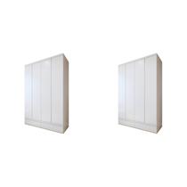 Conjunto 2 Guarda-roupa 4 Portas 3 Gavetas 100% Mdf Urbano