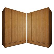 Conjunto 2 Guarda-roupa 4 Portas 3 Gavetas 100% Mdf Urbano
