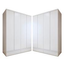 Conjunto 2 Guarda-roupa 4 Portas 3 Gavetas 100% Mdf Urbano