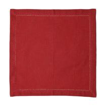 CONJUNTO 2 GUARDANAPOS PONTO AJOUR ALGODÃO LUXO VERMELHO 40x40CM ROYAL DECOR