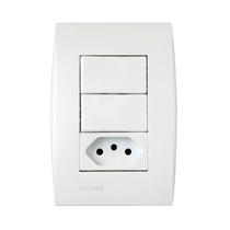 Conjunto 2 Interruptor e Tomada 10a 4x2 Ilus Siemens Soprano
