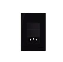 Conjunto 2 Interruptor Paralelo + Tomada 10A 4x2 Preto Ebony Clean MarGirius