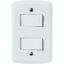 Conjunto 2 Interruptor Simples 10A/250V Lux2 Br Tramontina Conjunto 2 Interruptor Simples 10A/250V Lux2 Br Tramontina