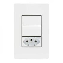 Conjunto 2 Interruptor Simples + Tomada de 10a - Infiniti